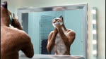 16:9 3d_(artwork) advertisement aftershave animated anthro bathroom claws commercial cougar cupping_cheek cupping_chin dialogue digital_media_(artwork) duo eye_contact felid feline ffl_paris finger_claws fingerpads french_audio hi_res human human_on_anthro interspecies juice_(beverage) limbal_ring looking_at_another looking_at_partner looking_at_viewer male male/male male_on_anthro male_on_human mammal mirror mirror_reflection mixed_live-action_animation muscular muscular_male nude_anthro nude_human orange_juice orangina pawpads personal_grooming reflection shaving shaving_cream short_playtime sound sound_warning webm widescreen yellow_eyes