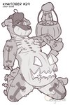 black_and_white candy candy_gore dessert food food_gore gore heart_eyes heart_symbol hi_res inktober jack-o'-lantern kinktober knife leaking male mammal moblie moblie_(character) monochrome mustelid otter painless_gore pinata pumpkin_belly simple_background smile solo transformation white_background