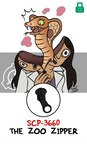 breasts brown_body brown_scales cleavage clothed clothing coat cobra digital_drawing_(artwork) digital_media_(artwork) elapid_(snake) female feral forked_tongue green_lock_symbol hair hi_res human human_costume king_cobra lab_coat lock_symbol long_hair mammal nude open_mouth pupils reptile scales scalie scientist scp-3660 scp_foundation shocked skinsuit slit_pupils snake snake_hood solo stephanie_scarcliffe tight_clothing tongue topwear transformation unzipped wide_eyed zal-cryptid zipper