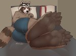 Rating: q
ID: 2273921
Date: 2020-05-28 18:27:47 -0400
Status: active
Score: 160
5_toes absurd_res anthro barefoot bed blush brown_body brown_fur butt clothing diamobster eyewear eyewear_on_head feet foot_focus forearms full_foot_pawpads fur furniture goggles goggles_on_head guardians_of_the_galaxy hi_res hindpaw male mammal marvel paws pillow plantigrade procyonid purplepawprince raccoon raised_arm raised_forearm raised_paw rocket_raccoon signature smile soles solo toes underwear post #2273921
