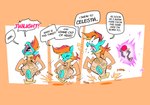 2024 anthro ball_gag biped bound clitoris comic dialogue encasement english_text equid equine female friendship_is_magic gag genitals hasbro horse ladypot magic mammal my_little_pony mythological_creature mythological_equine mythology oddjuice open_mouth pegasus pony pussy rainbow_dash_(mlp) solo speech_bubble text transformation trapped vase wings