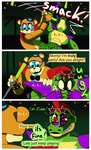 2023 absurd_res accident animatronic bear blep comic crocodile crocodilian dialogue digital_media_(artwork) english_text eyewear five_nights_at_freddy's five_nights_at_freddy's:_security_breach glamrock_freddy golf hi_res humor machine male mammal montgomery_gator reptile ridicbird robot scalie scottgames sharp_teeth sport steel_wool_studios sunglasses teeth text tongue tongue_out