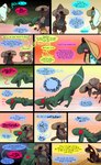 absurd_res ambiguous_gender comic constructed_language desert dialogue dinosaur dragon dragonscape drekir dromaeosaurid english_text fantasy feral fictional_language garat_(thepatchedragon) golomya_(thepatchedragon) greeting group hi_res kern_(thepatchedragon) lud_(thepatchedragon) mythological_creature mythological_scalie mythology post-apocalyptic prehistoric_species reptile salt_flat scalie sling_(weapon) tail text thepatchedragon theropod