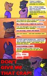 5:8 angry anthro border clothed clothing comic dialogue digital_media_(artwork) domestic_cat duo ear_piercing english_text fangs felid feline felis fur grey_body grey_fur hair hi_res hoodie hybrid juno_(sleepywozzy) male male/male mammal matt_(sleepywozzy) open_mouth orange_body orange_fur orange_hair outside_border overlay_layer piercing screaming shirt simple_background sleepywozzy smile speech_bubble teeth text topwear white_border yellow_eyes