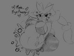 absurd_res after_vore anthro anthro_pred belly belly_jiggle big_belly big_breasts blush breast_jiggle breasts death dialogue digestion digestion_noises digital_media_(artwork) english_text fatal_vore female female_pred floppy_ears generation_6_pokemon greyscale heart_symbol hi_res huge_breasts huge_hips huge_thighs jiggling long_ears looking_at_belly looking_down lop_ears mega_evolution mega_lopunny monochrome nintendo pokemon pokemon_(species) razzbian same_size_vore sketch solo talking_to_prey taunting text thick_thighs tongue tongue_out vore weight_gain wide_hips