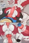 anal anal_penetration animal_genitalia animal_penis anthro blue_body blue_fur canid canine comic curling_toes dialogue duo english_text erection feet fur generation_4_pokemon generation_7_pokemon genitals hi_res lucario lycanroc male male/male male_penetrated male_penetrating male_penetrating_male mammal master midnight_lycanroc nintendo nsfw_def penetration penile penile_penetration penis penis_in_ass pokemon pokemon_(species) red_body red_fur sex tail text white_body white_fur