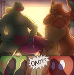 2_penises absurd_res age_difference animal_genitalia animal_penis anthro bagu balls belly big_balls big_penis blush bodily_fluids caught charizard charmeleon conditional_dnp crossed_arms cum cum_drip cum_on_penis dialogue diphallism dragon dripping duo erection fangs father_(lore) father_and_child_(lore) father_and_son_(lore) frottage gecko generation_1_pokemon generation_3_pokemon genital_fluids genital_slit genitals green_body group grovyle hands_on_hips hemipenes hi_res huge_balls huge_penis humanoid_genitalia humanoid_penis incest_(lore) lizard looking_at_viewer male male/male multi_genitalia multi_penis musclegut muscular muscular_anthro muscular_male mythological_creature mythological_scalie mythology nervous nintendo nude orange_body overweight parent_(lore) parent_and_child_(lore) parent_and_son_(lore) pecs penile penis pink_penis pokemon pokemon_(species) precum reptile rim_light scalie sceptile sex smile son_(lore) speech_bubble sweat sweatdrop teeth teeth_showing thick_penis vein veiny_penis wings