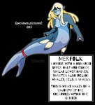 accessory blonde_hair blue_eyes cel_shading cetacean english_text female fin furgonomics gill_hair gills hair humanoid jewelry mammal marine membrane_(anatomy) merfolk puppetmaster13uwu ring shaded solo specimen_035 split_form tail tail_accessory tail_jewelry tail_ring text webbed_hands