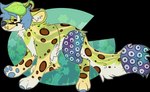 2019 alpha_channel ambiguous_gender amphibian black_nose blue_hair blue_pawpads brown_spots canid canine digital_drawing_(artwork) digital_media_(artwork) digitigrade duskky feral feral_with_hair flat_colors frog full-length_portrait fur green_body green_eyes green_fur hair hi_res horizontal_pupils hybrid jaspering leaf leaf_on_head mammal markings outline patchwork_creature pawpads paws portrait pupils round_ears side_view signature smile snout solo spots spotted_body spotted_fur surgical_suture tail whisker_spots white_outline