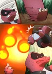 comic darrow0 english_text fire forest generation_5_pokemon hi_res krookodile male mo_(darrow) nintendo plant pokemon pokemon_(species) speech_bubble text tree