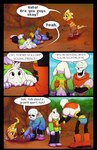 absolutedream absurd_res animated_skeleton asriel_dreemurr backpack bone boots boss_monster_(undertale) bovid caprine clothing comic dialogue english_text footwear frisk_(undertale) group hi_res human humor kerchief lizard mammal monster_kid neckerchief neckwear papyrus_(undertale) pattern_clothing pattern_sweater pattern_topwear reptile sans_(undertale) scalie shoes skeleton slippers striped_clothing striped_sweater striped_topwear stripes sweater text topwear undead undertale undertale_(series)