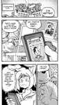 anthro breasts cellphone cigarette clothed clothing comic daigaijin dialogue duo electronics english_text father_(lore) female furryfight_chronicles hi_res lagomorph leporid male mammal monochrome muko parent_(lore) phone rabbit saniko text