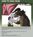 2023 ambiguous/ambiguous ambiguous_gender bodily_fluids claws deathclaw description digital_media_(artwork) dripping duo english_text extreme_french_kiss fallout french_kissing hi_res horn human internal kiss_on_lips kissing mammal microsoft saliva saliva_drip saliva_on_tongue scales scalie size_difference tallion teeth text tongue tongue_out