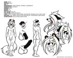 2010 anthro balls big_penis butt canid canine canis deon_(deonwolf) deonwolf digital_media_(artwork) english_text fur genitals hair male mammal model_sheet nude open_mouth penis solo teeth text white_body white_fur white_hair wolf yellow_eyes