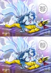 absurd_res breast_play breasts duo eeveelution english_text female generation_1_pokemon hi_res huntersomething jolteon lazydez male male/female ninetales nintendo pokemon pokemon_(species) sex text titfuck