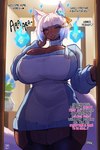 2024 2:3 animal_humanoid apron ara_ara big_breasts black_text blue_clothing blue_sweater blue_topwear breasts brown_body brown_skin canid canid_humanoid canine canine_humanoid cleavage cleavage_cutout clothed clothed_female clothed_humanoid clothing colored_fingernails colored_nails curvy_female curvy_figure curvy_humanoid cutout dark_body dark_skin dated digital_drawing_(artwork) digital_media_(artwork) dinner_bath_or_me doorway ear_piercing english_text esunami eyebrows eyelashes eyes_closed eyeshadow female female_humanoid fingernails fingers fox_humanoid front_view garter_straps gattles hair hi_res huge_breasts humanoid inner_ear_fluff inside inviting_to_sex legwear light lighting lips makeup mammal mammal_humanoid mature_female mature_humanoid mommy_kink nails piercing pink_text shaded smile solo sweater tail talking_to_viewer text thick_thighs thigh_highs topwear tuft white_apron white_clothing white_ears white_fingernails white_hair white_inner_ear_fluff white_nails white_tail white_text will-o'-the-wisp