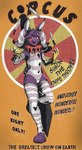 absurd_res advertisement andromorph anthro circus desing forfun2 hi_res intersex jester knifes lagomorph leporid mammal rabbit retro vintage