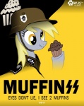 2011 armor clothing copyright_symbol derpy_hooves_(mlp) english_text equid equine female feral food friendship_is_magic hasbro headgear helmet hi_res horse mammal muffin my_little_pony nazi parody pony poster poster_template propaganda propaganda_poster schutzstaffel solo ss_insignia symbol text uniform waffen-ss wolfjedisamuel world_war_2