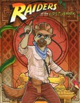 anthro blue_eyes brown_body brown_fur canid canine canis clothed clothing cowboy_hat domestic_dog fur german_shepherd hat headgear headwear herding_dog hi_res indiana_jones_(franchise) male mammal movie_poster parody pastoral_dog raiders_of_the_lost_ark scarf solo toxstar whip