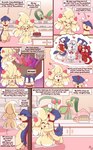 2022 absurd_res alcremie ambiguous_gender anal_beads animal_dildo animal_sex_toy basil_(lightsoul) blue_body bulbasaur buttplug cake canine_dildo caramel_swirl_alcremie collar comic countershade_face countershade_torso countershading cyndaquil daughter_(lore) dessert dialogue dildo duo english_text equine_dildo eyes_closed facial_markings fan_character female feral flygon food forehead_markings fruit fuf generation_1_pokemon generation_2_pokemon generation_3_pokemon generation_5_pokemon generation_8_pokemon green_body group grovyle half-closed_eyes head_markings heart_eyes heart_symbol hi_res hug hybrid hybrid_pokemon looking_at_another looking_away markings minccino mother_(lore) mother_and_child_(lore) mother_and_daughter_(lore) multicolored_body narrowed_eyes nintendo open_mouth open_smile parent_(lore) parent_and_child_(lore) parent_and_daughter_(lore) plant plug_(sex_toy) pokemon pokemon_(species) quadruped quilava red_markings semi-anthro sex_toy shocked smile speech_bubble strawberry strawberry_sweet_alcremie text thought_bubble two_tone_body white_body