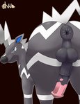 2019 animal_genitalia animal_penis anus backsack balls big_penis bolero_delatante butt darknsfwindie digital_media_(artwork) equid equine_genitalia equine_penis feral frown generation_5_pokemon genitals hi_res male mammal nintendo penis pokemon pokemon_(species) pokemon_mystery_dungeon presenting presenting_anus presenting_hindquarters puffy_anus rear_view scowl signature simple_background solo spike_chunsoft stripes wanderlust zebstrika