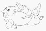 animal_genitalia balls erection feral generation_1_pokemon genitals graphite_(artwork) male monochrome nintendo open_mouth penis pokemon pokemon_(species) presenting sandshrew simple_background solo traditional_media_(artwork) white_background yaroul