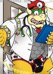 Rating: q
ID: 2386467
Date: 2020-08-26 23:42:09 -0400
Status: active
Score: 48
anthro bar_emanata blush bottomless bottomwear bowser briefs bulge bullet_bill claws clipboard clothed clothing curved_text doctor dr._bowser emanata embarrassed eyebrows hair head_mirror hi_res holding_clipboard holding_object horn koopa male mario_bros medical_instrument necktie nintendo open_mouth pants pattern_briefs pattern_clothing pattern_underwear polkscastle print_briefs print_clothing print_underwear red_eyes red_hair reptile scalie scientific_instrument shell solo spiked_shell spikes spikes_(anatomy) stethoscope text thick_eyebrows topwear torn_bottomwear torn_clothing torn_pants underwear vest wardrobe_malfunction yellow_body post #2386467
