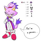 1:1 anthro bikini blaze_the_cat clothing disembodied_penis domestic_cat felid feline felis female fixink genitals hi_res male mammal penis sega solo sonic_the_hedgehog_(series) swimwear twitter twitter_strip_poll two-piece_swimsuit undressing