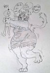 2024 anthro barefoot breasts catty_(undertale) claws clothed clothing domestic_cat duo english_text eyelashes fangs feet felid feline felis female hair happy heart_symbol holding_another human human_on_anthro interspecies larger_anthro larger_female looking_at_another male mammal monster nervous on_one_leg open_mouth overweight piercing sharp_teeth simple_background size_difference smaller_human smaller_male smile standing tail teeth text thick_thighs toes tongue undertale undertale_(series) white_background yanisp5