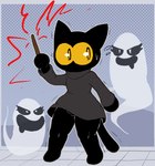 Rating: s
ID: 5367729
Date: 2025-02-12 06:02:06 -0500
Status: active
Score: 33
2024 anthro black_body black_ears black_eyes black_fur black_mouth black_sclera black_tail clothing dark_body dark_ears dark_fur dark_tail digital_drawing_(artwork) digital_media_(artwork) domestic_cat dotted_background eyelashes felid feline felis female female_anthro floor fur ghost ghost_tail google google_doodle grey_clothing grey_robe group holding_object holding_wand lizardfungus looking_aside looking_at_another magic_cat_academy magic_wand mammal momo_(google) open_mouth open_smile pattern_background robe simple_background smile spirit standing tail translucent translucent_body trio wand white_eyes post #5367729