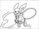 1000_hours_in_ms_paint 4:3 after_transformation alolan_form alolan_raichu ambiguous_gender anonymous_artist belly buckteeth clothing eyelashes female floating flying fur generation_7_pokemon hovering implied_transformation mammal monochrome nintendo pokemon pokemon_(species) randomizer_raichu regional_form_(pokemon) rodent simple_background sketch smug_expression solo sweater teeth topwear white_background