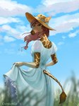 Rating: s
ID: 5582927
Date: 2025-05-19 01:50:30 -0400
Status: pending
Score: 8
2023 absurd_res anthro blouse braided_hair brown_hair brown_mouth carduelis clothed clothing clothing_lift cloud dress dress_lift female fur furgonomic_dress furgonomic_hat furgonomic_headwear furgonomics giraffe giraffid gracey_halvenka green_eyes hair hair_sway hat headgear headwear hi_res holding_clothing holding_object horn looking_at_viewer looking_back mammal markings meadow ossicone rear_view sky solo spots spotted_markings standing sun_hat tail tail_tuft tan_body tan_fur topwear translucent translucent_clothing tuft post #5582927