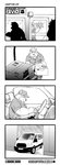 2020 absurd_res american_black_bear anthro bear black_bear car clothing comic delivery_(commerce) delivery_bear_service delivery_employee english_text eyewear glasses hat headgear headwear hi_res inside_car inside_vehicle kamui_shirow kermo_(kamui_shirow) kermode_bear male mammal overweight overweight_male shirt text topwear ursine vehicle