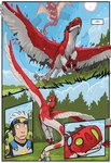 alradeck ambiguous_gender angel breaking_chain caelum_sky cempe_(caelum_sky) comic conditional_dnp demon detailed_background digital_media_(artwork) dinosaur dragon duo_focus exorcist feathered_wings feathers female feral flying forest forest_background green_eyes group hair male monster mythological_creature mythological_scalie mythology nature nature_background neri_(caelum_sky) plant prehistoric_species quadruped raziel_(caelum_sky) red_body reptile running scalie spread_wings tail tree white_hair wings