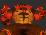 2024 abs anthro barazoku biceps big_muscles biped blue_eyes fur generation_7_pokemon incineroar looking_at_viewer male muscular muscular_anthro muscular_male nintendo pecs pokemon pokemon_(species) red_body red_fur roththewerewalf shirtless_anthro shirtless_male solo yellow_body yellow_fur