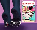 Rating: q
ID: 4749892
Date: 2024-04-28 22:32:47 -0400
Status: active
Score: 136
anthro between_toes canid canid_demon canine demon extreme_size_difference feet female female/female foot_fetish foot_focus group hellhound helluva_boss hi_res larger_female loona_(helluva_boss) male male/female mammal micro micro_anthro micro_female micro_male mythological_canine mythological_creature mythology pawpads paws queen_bee-lzebub_(helluva_boss) robomax size_difference smaller_female smaller_male soles toes trio vortex_(helluva_boss) post #4749892
