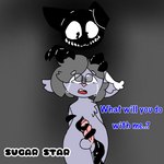 1:1 anthro canid canine canis cassy_(sugar_star) cock_and_ball_torture domestic_dog duo genital_torture goo_creature intersex intersex/male male mammal nightshade_(sugar_star) slime sugar_star_mlp tentacles