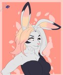 absurd_res anthro apheront black_body black_fur female fur hi_res icon lagomorph leporid mammal orange_body orange_fur rabbit solo white_body white_fur