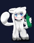 4:5 absurd_res acminerva anthro blue_eyes breasts domestic_cat drunk felid feline felis female fur hanging_breasts hi_res mammal mina_dragon_nova_(starlegend) nude solo starlegend substance_intoxication white_body white_fur