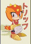 Rating: s
ID: 4428636
Date: 2023-11-21 17:21:27 -0500
Status: active
Score: 19
2023 5_fingers anthro armor artist_name biped brown_body classic_sonic_(universe) clothing eyelashes female fingers full-length_portrait girdled_lizard gloves handwear hi_res japanese_text lizard looking_at_viewer multicolored_body orange_body pink_nose portrait radicaldreamcaster reptile scalie sega simple_background smile solo sonic_superstars sonic_the_hedgehog_(series) spikes spikes_(anatomy) standing sungazer_(lizard) tail text trip_the_sungazer post #4428636