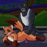 1:1 anal anal_orgasm anal_penetration animated anthro anthro_on_anthro blush bodily_fluids bottomless butt canid canine clothed clothing cum cum_in_ass cum_inside cum_while_penetrated digital_media_(artwork) disney duo ejaculation erection felid fox from_behind_position fur genital_fluids genitals green_eyes grey_body grey_fur hands-free hi_res interspecies jaguar lawealewd long_playtime male male/male male_penetrated male_penetrating male_penetrating_male mammal melanistic nick_wilde no_sound nude open_mouth orange_body orange_fur orgasm pantherine penetration penis pixel_(artwork) pixel_animation red_fox renato_manchas sex tail true_fox webm zootopia