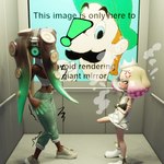 3d_(artwork) animal_humanoid cd-i cephalopod cephalopod_humanoid dark_body dark_skin digital_media_(artwork) duo elevator english_text female genitals gynomorph gynomorph/female hotel_mario humanoid inkling intersex intersex/female luigi marina_(splatoon) marine marine_humanoid mario_bros mollusk mollusk_humanoid nintendo octarian octoling off_the_hook_(splatoon) pearl_(splatoon) penis philips_(company) sonlink splatoon text