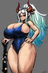 Rating: q
ID: 4051549
Date: 2023-05-14 12:48:08 -0400
Status: active
Score: 58
:< absurd_res angry bare_shoulders big_breasts blue_one-piece_swimsuit bodily_fluids breasts brown_horn bulging_breasts cleavage clothed clothing curvy_figure ear_piercing ear_ring eyelashes female glistening glistening_body gradient_hair green_hair grey_background hair half-closed_eyes hand_on_hip hi_res holding_mace holding_object holding_weapon horn horned_humanoid huge_breasts humanoid long_hair looking_at_viewer mace melee_weapon narrowed_eyes one-piece_swimsuit one_piece piercing ponytail portrait red_horn ring_piercing side_boob simple_background skindentation solo standing sweat swimwear thick_thighs three-quarter_portrait tight_clothing voluptuous weapon wet white_hair wide_hips yamato_(one_piece) yboon post #4051549
