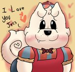 anthro apron big_eyes canid canine canis clothing cute_fangs dog_tags domestic_dog hat headgear headwear heart_symbol hi_res male male/male mammal slightly_chubby slightly_chubby_male smile smiley_face solo tail terrence_(ugly-rat15508) text ugly-rat15508 uniform