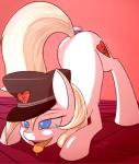 anal anal_masturbation aryanne aryanne_(character) ass_up blonde_hair blue_eyes bodily_fluids clothing cutie_mark dildo drooling earth_pony equid equine eyelashes fan_character female feral fluffy fluffy_tail hair half-closed_eyes hasbro hat headgear headwear heart_symbol hi_res hooves horse iwtci kanashiipanda long_hair mammal masturbation meme my_little_pony narrowed_eyes nazi open_mouth pink_background pony red_background saliva saliva_string sex_toy simple_background smile solo swastika tail tongue tongue_out vibrator white_body