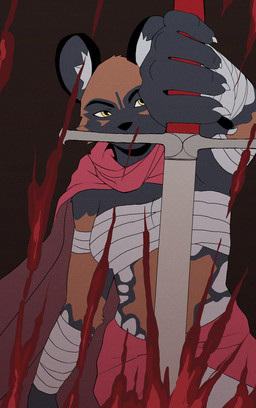Rating: q
ID: 5576098
Date: 2025-05-16 07:43:00 -0400
Status: active
Score: 9
african_wild_dog anthro bandage blood bodily_fluids canid canine cape clothing female jowoc_art mammal melee_weapon sang:_the_desert_blade sang_(sang:_the_desert_blade) solo sword weapon post #5576098