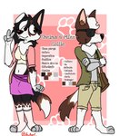 anthro border_collie canid canine canis clothed clothing collie dokapi domestic_dog duo female herding_dog hi_res humanoid male mammal mike_collie_(dokapi) model_sheet pastoral_dog sheepdog sheina_collie_(dokapi)