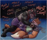 accessory anthro asking_for_help automatic_edging bdsm belt black_body black_fur blue_border blush bodily_fluids border bulge bulge_frottage canid canine canis chastity_cage chastity_device clothed clothing crying desperation dire_(fortnite) dominant dominant_male drooling duo edging edging_timer english_text epic_games excessive_genital_fluids excessive_precum excessive_sweat fennix_(fortnite) forced forced_edging fortnite fox frottage frustrated fur genital_fluids grey_body grey_fur headband hi_res holding_down jacket lock_symbol looking_at_viewer male male/male mammal mind_break motion_lines musk musk_clouds mythological_canine mythological_creature mythology null_bulge null_bulge_frottage null_dominant onomatopoeia orange_body orange_fur penile poorsal precum red_eyes red_fox saliva sex sex_toy sexual_frustration shaking sound_effects stained_clothing stuttering submissive submissive_male sweat sweaty_armpit tears text time timer topwear trembling true_fox unchastity underwear vibrating were werecanid werecanine werewolf wolf yellow_eyes