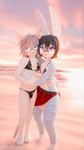 Rating: q
ID: 4813816
Date: 2024-05-28 21:45:28 -0400
Status: active
Score: 101
2024 3d_(artwork) 4_toes 5_fingers anthro arm_around_waist band-aid band-aid_on_face bandage bandage_on_face beach bikini bikini_bottom bikini_bulge bikini_top black_hair blue_body blue_eyes blue_fur blush brown_hair bulge clothed clothing crossdressing day digital_media_(artwork) domestic_cat duo feet felid feline felis femboy fingers floral_print fur gesture hair hand_gesture hi_res lagomorph leporid looking_at_viewer male male/male mammal markings maxie_(maxkore) maxkore ollie_(pureolliebranch) paws purple_eyes rabbit sand sarong sea shy signature smile string_bikini striped_markings stripes swimwear tail tan_body tan_fur toes triangle_bikini two-piece_swimsuit v_sign water post #4813816