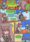 2022 anthro babystar beverage biped comic detailed_background dialogue digital_media_(artwork) english_text female food fur gemma_polson hair hi_res inside male panel_skew paul_grayson pizza sitting speech_bubble text